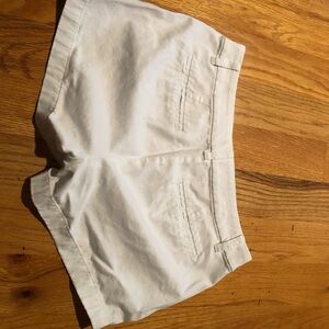 J Crew White Chino Shorts- size 4